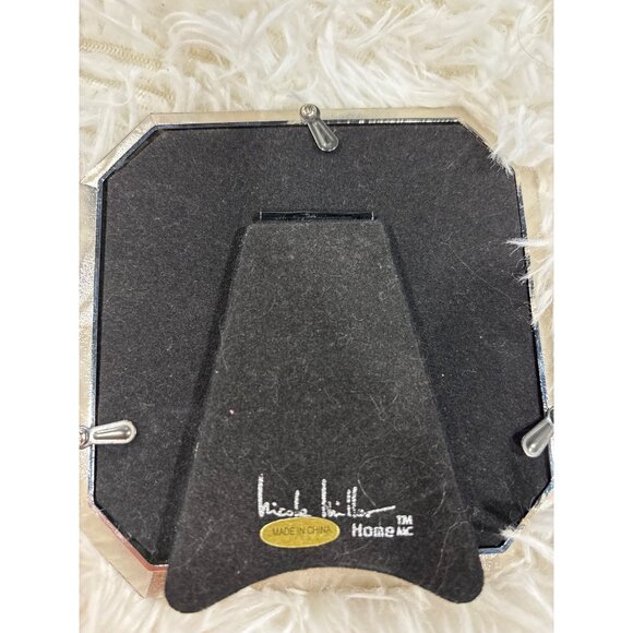 Nicole Miller Home Accent Silver Octagonal Picture Frame 3"x3" Made In China - Picture 6 of 8